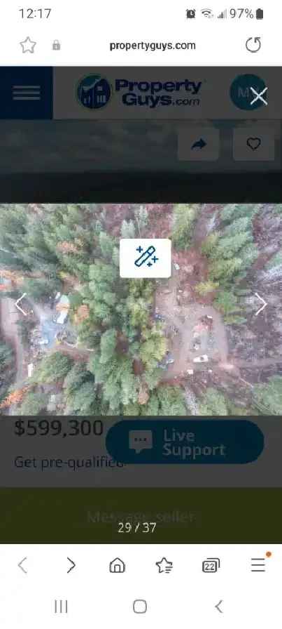 9.73 acres with Dwelling in Creston BC borders crown land