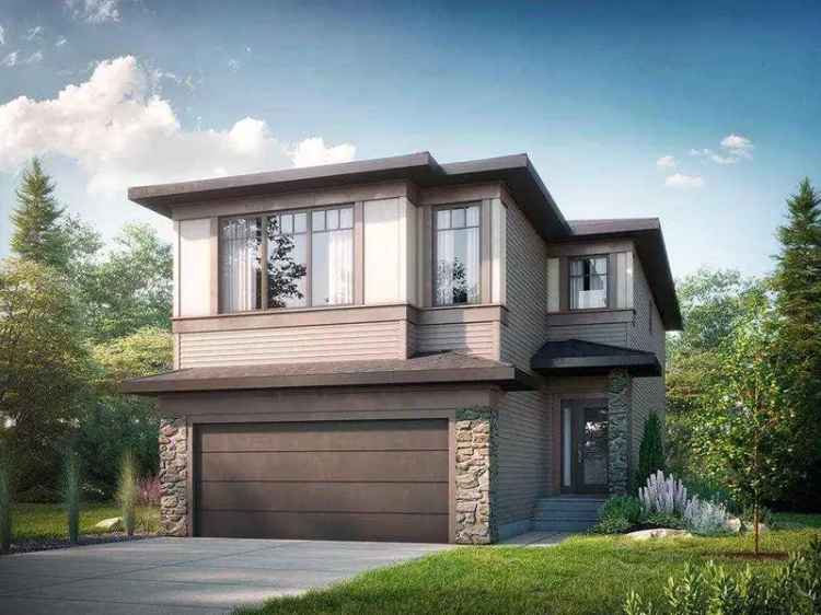 Buy two story home with pond view in modern design