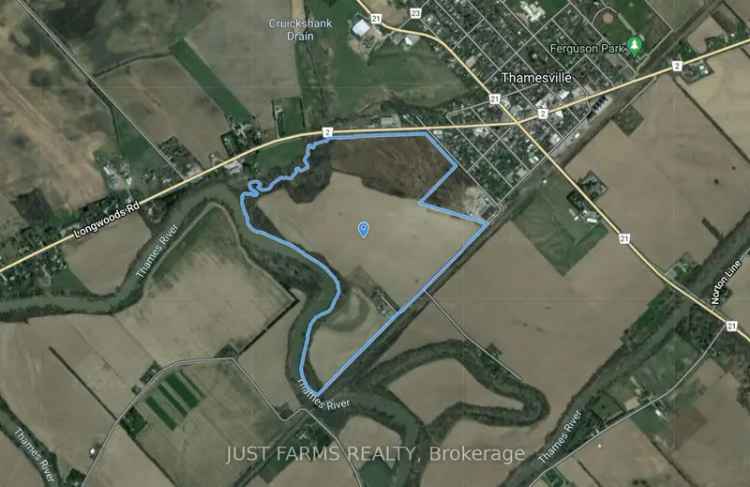 Farm investment for sale in Thamesville with River Frontage and Shop