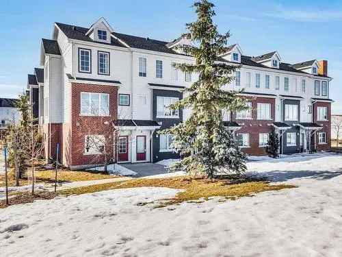 Townhouse for Sale in Griesbach Edmonton with Spacious Living and Park Frontage