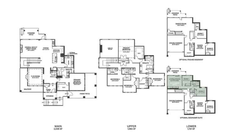 Foxridge Hartford Plan 5 Bedroom Home with Finished Basement Suite