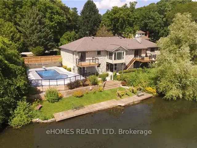 Riverfront Stone Home with Pool and Dock