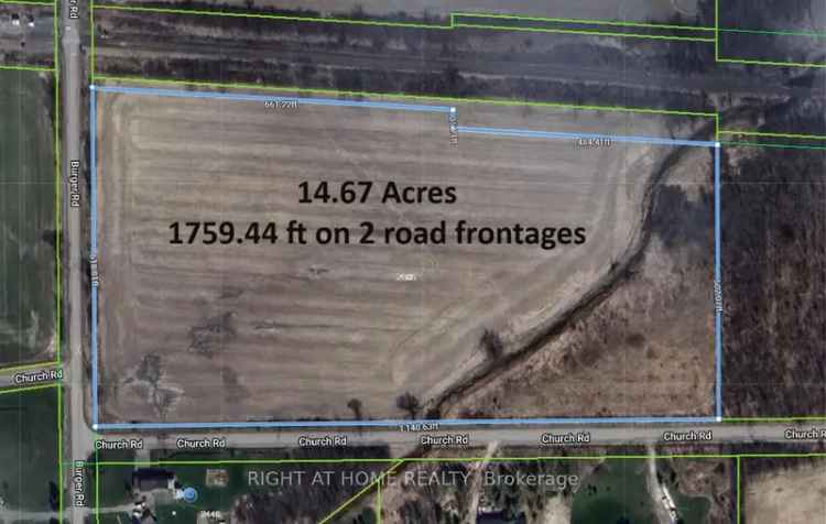 14.67 Acres Farm Land Near Niagara Falls - Buildable Lot