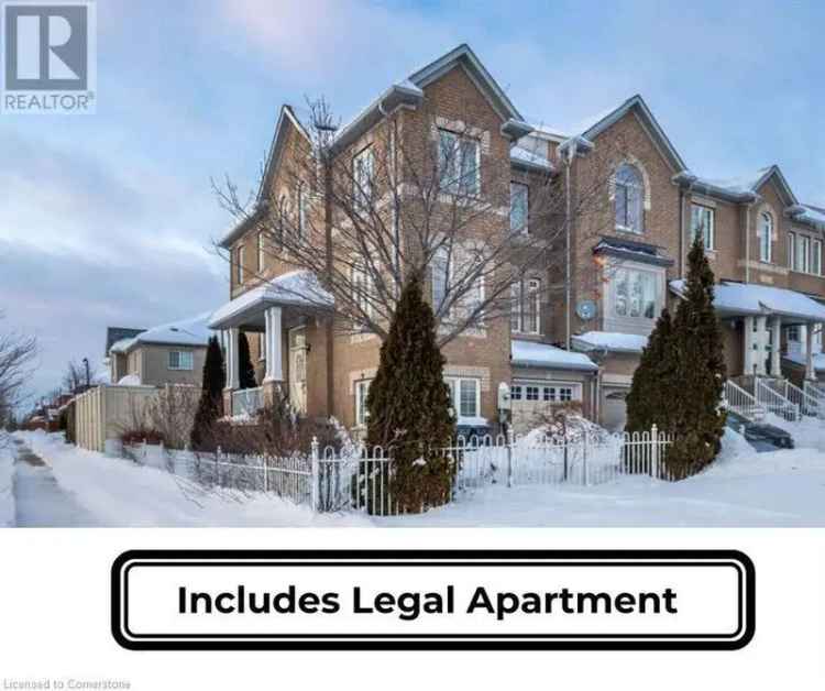 Spacious 2218 Sq Ft Townhome with Legal Second Unit in Meadowvale Village