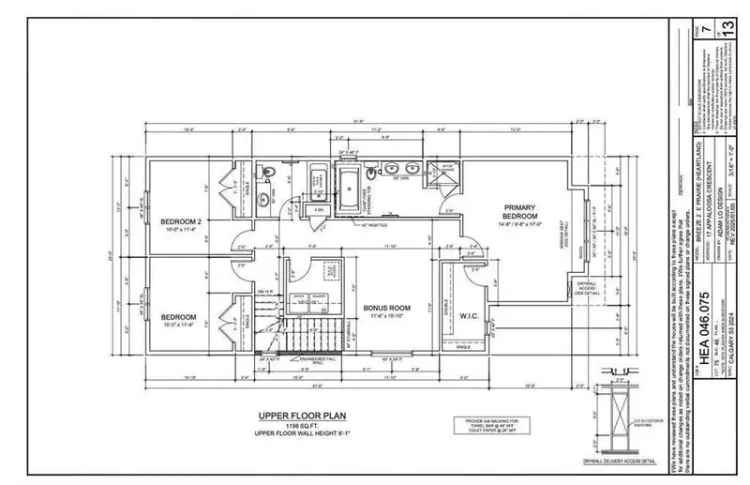 2000 Sq Ft Home in Cochrane, 3 Beds, 2.5 Baths, Bonus Room