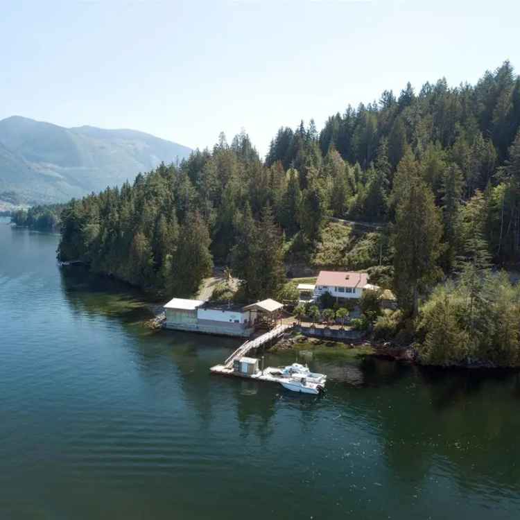 10 Acre Waterfront Property with Home & Workshop - Sechelt Inlet