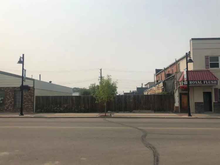 Downtown Ponoka Vacant Lot 50ft Frontage High Exposure