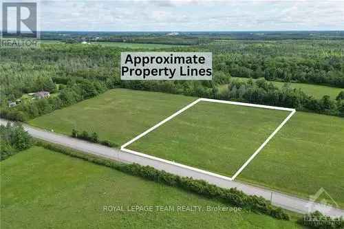 Vacant Land For Sale In Pierces Corners, Ottawa, Ontario