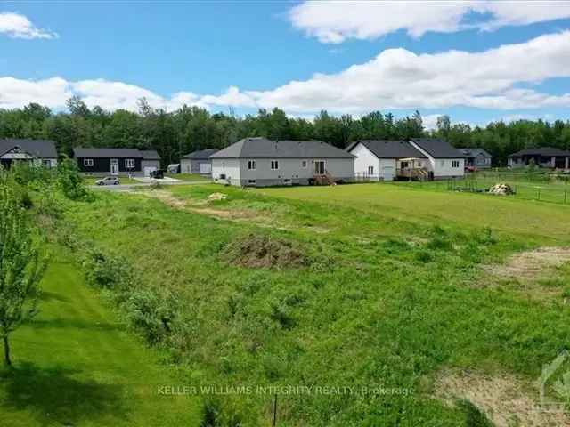 Buildable Lot in Clarence Creek - 0.39 Acres - Family Home