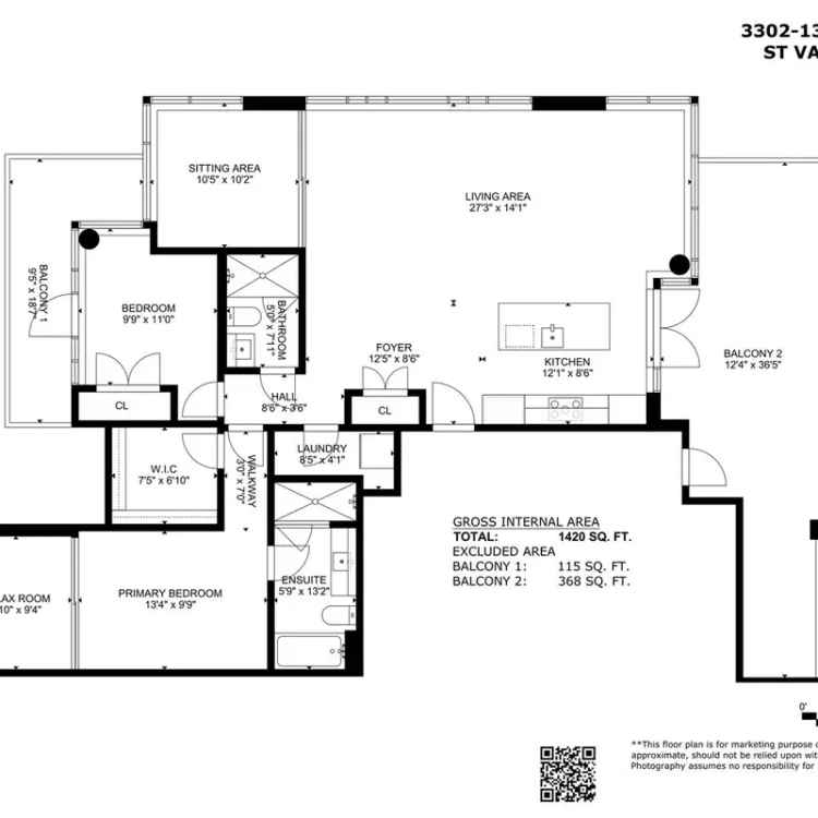 Downtown Vancouver Penthouse for Rent Panoramic Views 2 Beds 2 Baths