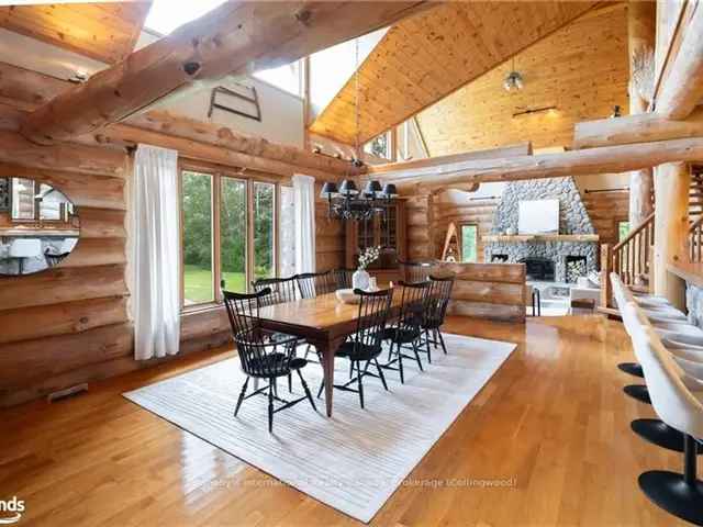 Luxury Log Home in Blue Mountains with Georgian Bay Views