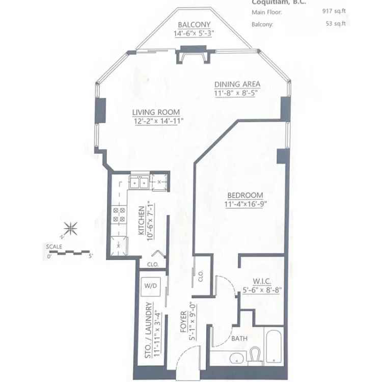 Spacious 1-Bedroom Condo near Burquitlam SkyTrain