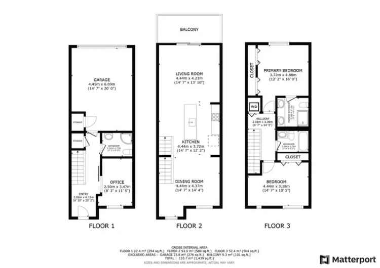 Fremont Blue Townhome 3 Beds 3 Baths 1440 sqft