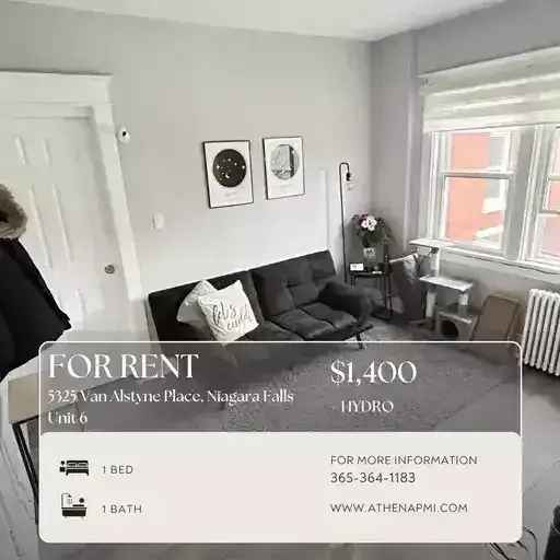 1 Bedroom Apartment in Niagara Falls Near QEW