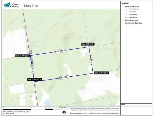 50 Acre Wooded Parcel Near Owen Sound - Build Your Dream Home or Recreation Retreat