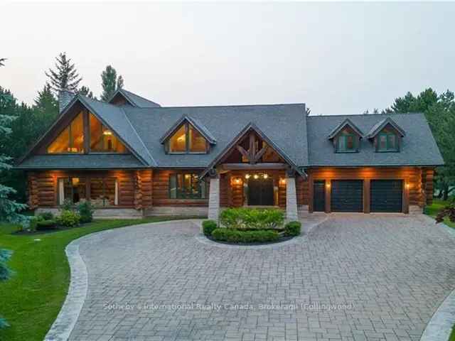 Luxury Log Home in Blue Mountains with Georgian Bay Views