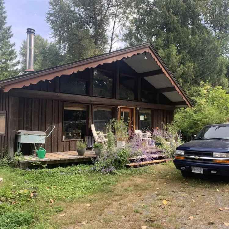 Rustic Log Building Workshop Studio on Creekside Lot