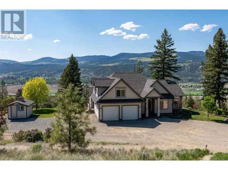 Heffley Creek Acreage Custom Home with Shop and Stunning Views