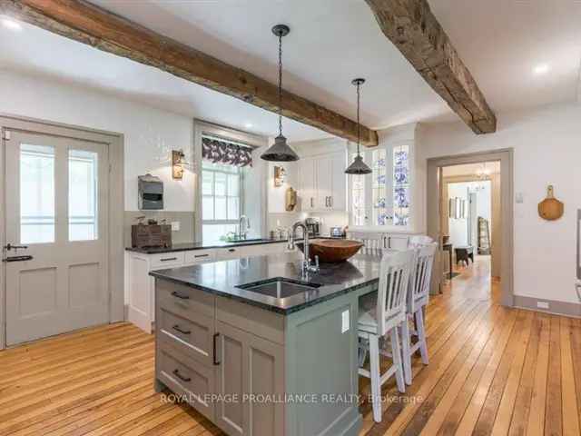 1868 Stone Farmhouse 77 Acres Updated Kitchen Fireplace