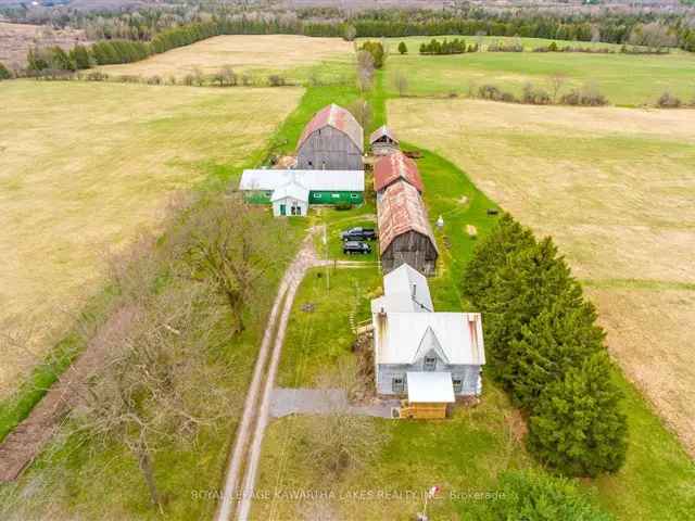 108 Acre Farm with 1880 Home and Barns