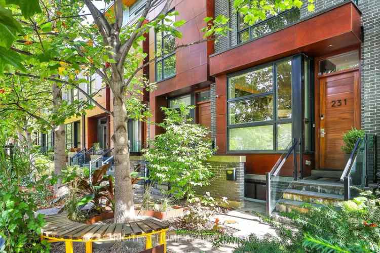 Luxury Trinity Bellwoods Townhome with West Exposure and Modern Upgrades