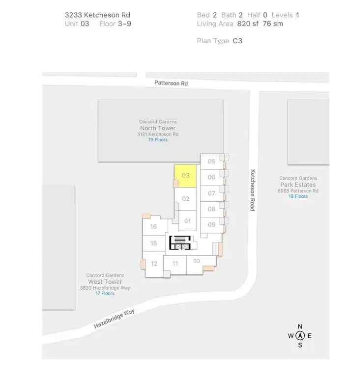 Concord Gardens Central Estates 2-Bedroom Home near Skytrain