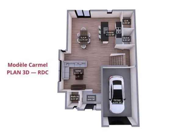 Two-Storey Semi-Detached Home for Sale Montérégie 3 Bedrooms