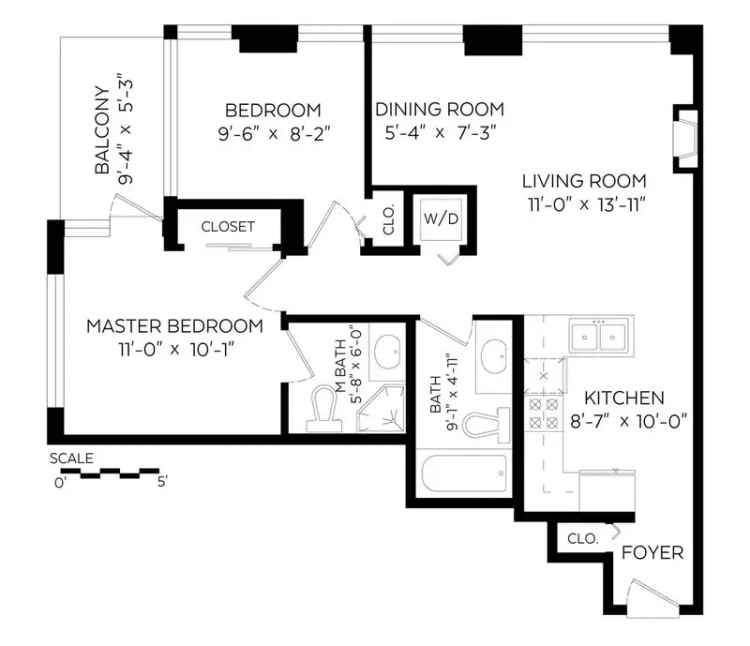 Downtown Vancouver Condo for Sale 2 Bed 2 Bath 740 Sqft