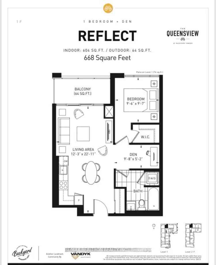 668 Sq Ft 1+1 Bedroom Suite with Balcony