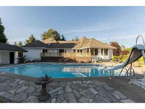 Langley BC Estate: 5 Beds 6 Baths, 4.75 Acres, Pool & Barn