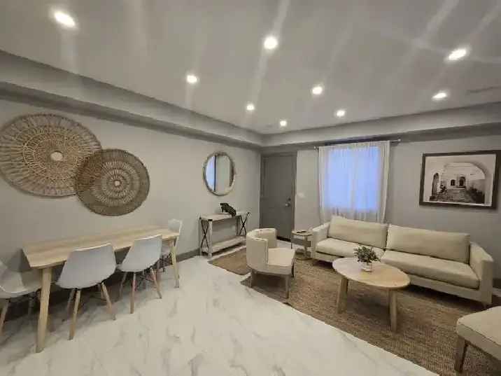 2 BDRM Furnished Apartment with Backyard Near Bloor and Dufferin