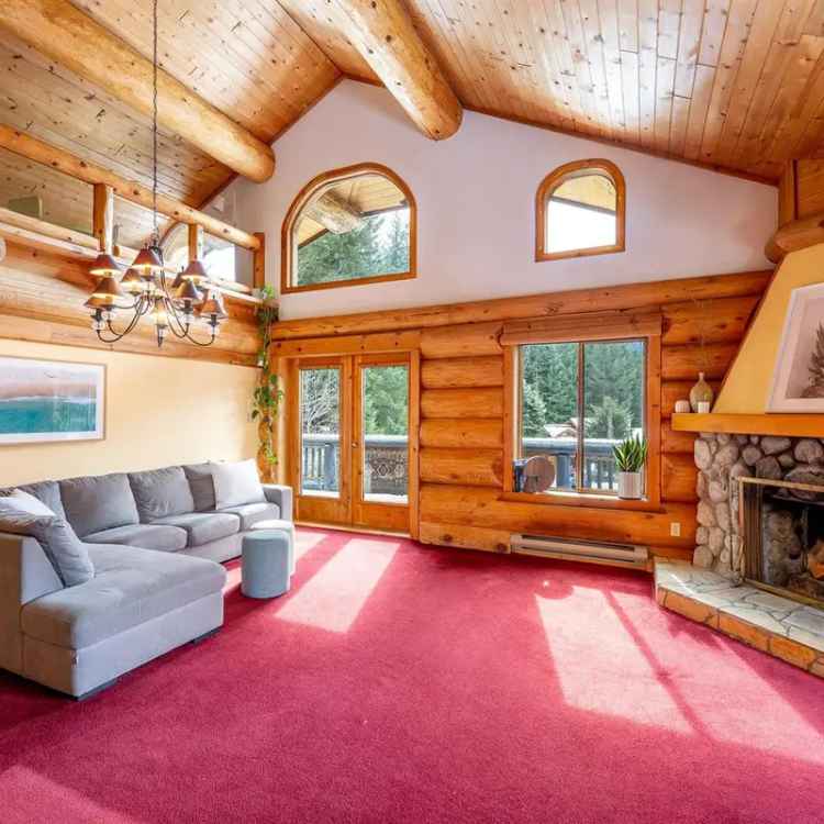 Whistler Cay Heights Log Home: Mountain Views, Walk to Village