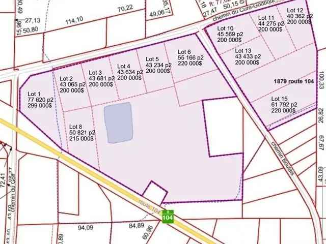 Lot for Sale Route 104 Farnham