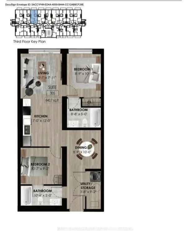 The Jackson Condos: 2 Bed 2 Bath Condo with Balcony and Parking