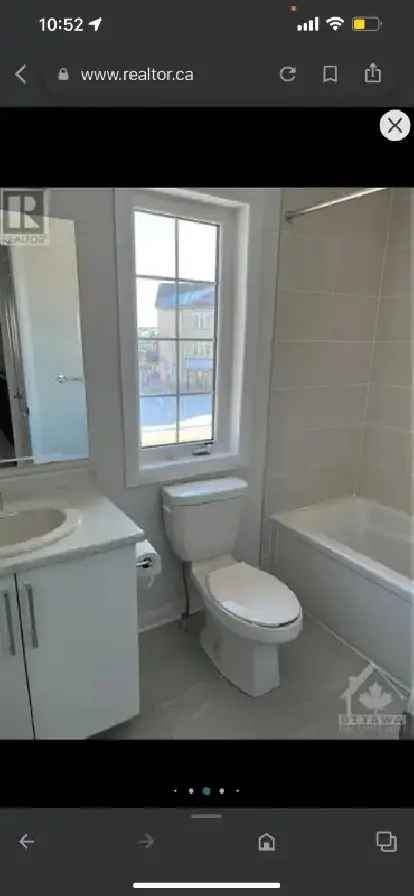 Unfurnished bedroom in furnished 3 bedroom townhouse.