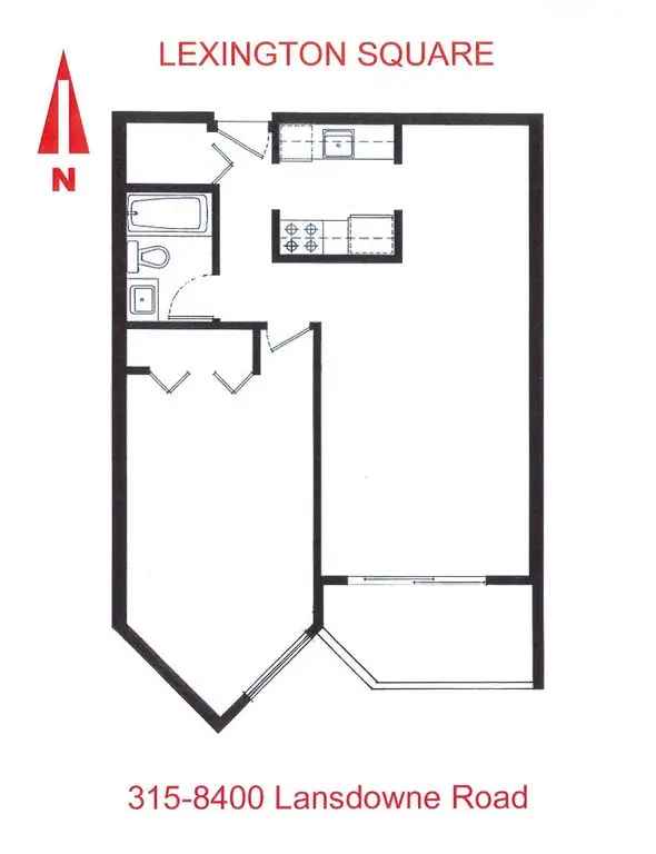 656 sq ft 1-Bedroom Top Floor Apartment Near Lansdowne Skytrain