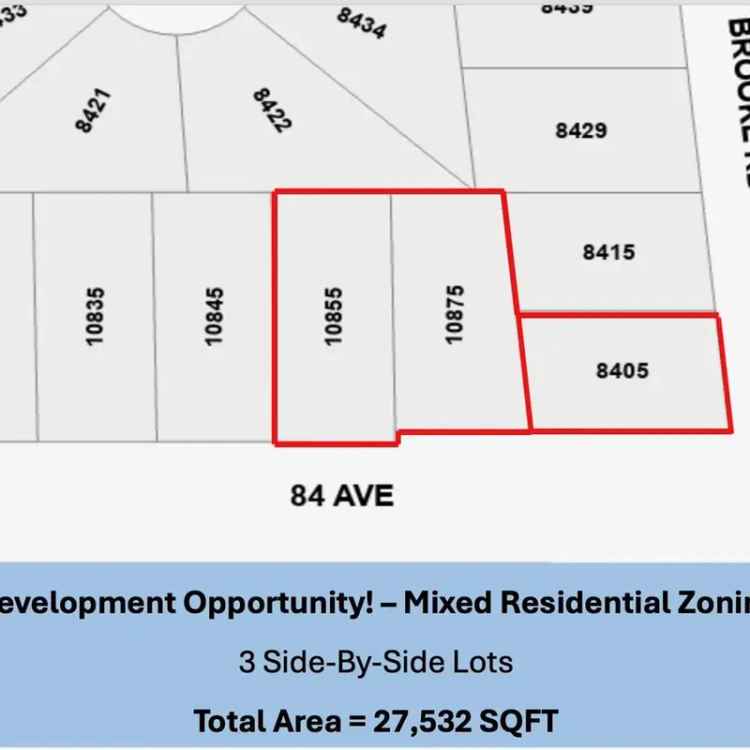 Delta Redevelopment Opportunity 7912 sq ft Lot