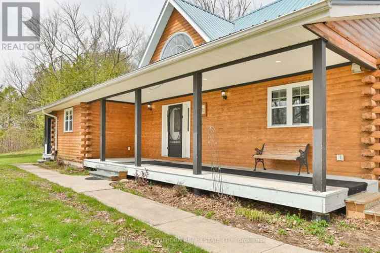 30-Acre Log Home with Pool Hot Tub and Shop near Madoc