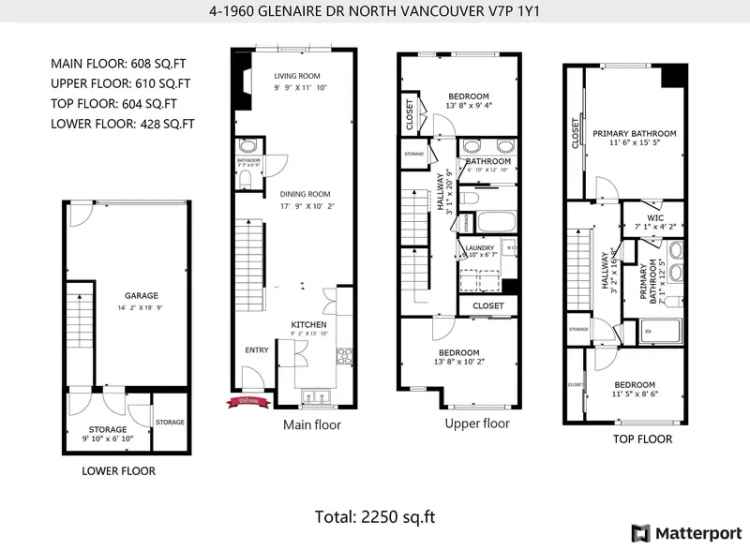 4 1960 GLENAIRE Drive in Vancouver: Pemberton NV Townhouse for sale (North Vancouver)  : MLS®# R2946922