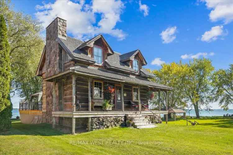 Historic Lake Simcoe Waterfront Log Home with Modern Amenities