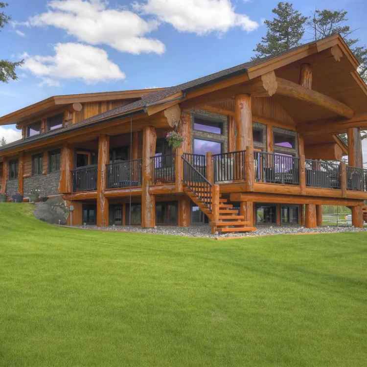 Stunning Pioneer Log Home with Deluxe Shop and Panoramic Views