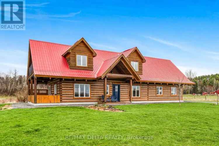 Rustic Log Home on 48 Acres with Ponds and Permaculture Landscaping