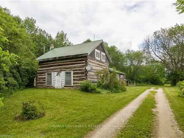 28 Acre Property Log House Barn Near Owen Sound