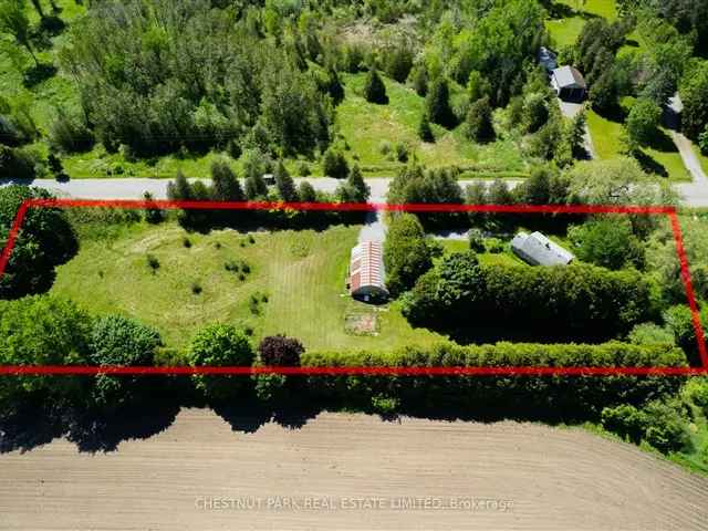 19 Acre Building Site in Uxbridge - Gorgeous Lot with Bungalow and Garage