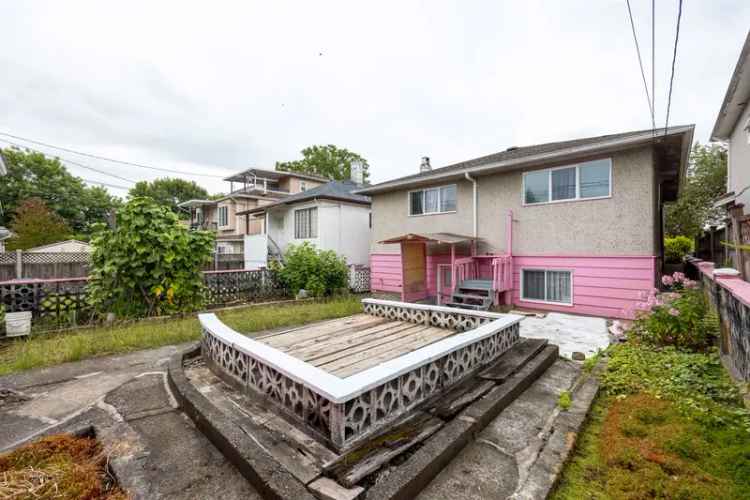 For Sale House in Vancouver East with Redevelopment Potential