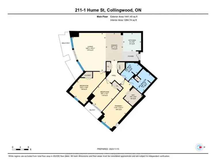 Luxury Downtown Collingwood Condo 3-Bedroom 2-Bathroom 1441 Sq Ft