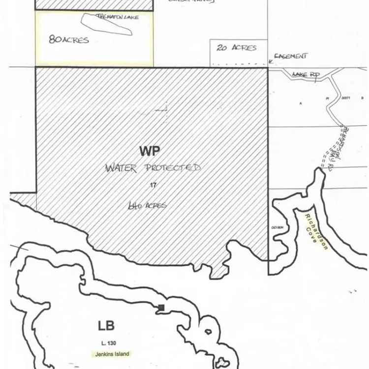 80 Acres on Lasqueti Island Private Treed Lot for Sale