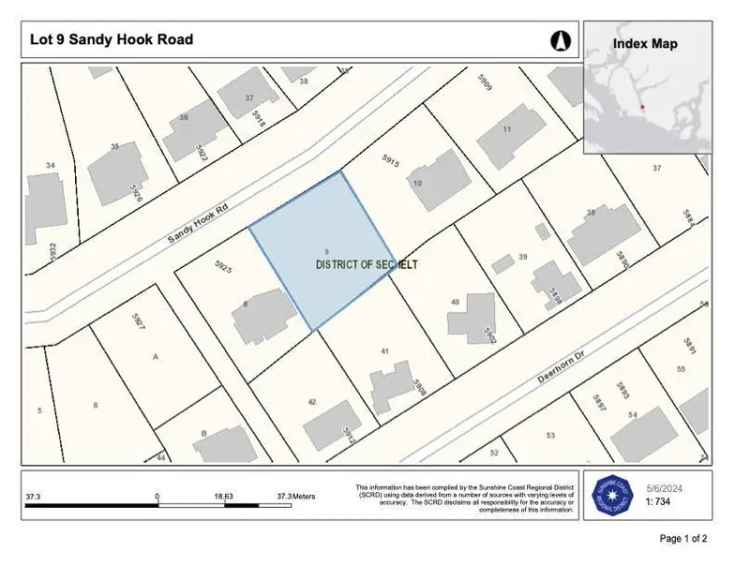 For Sale Sandy Hook Lot with Ocean and Mountain Views