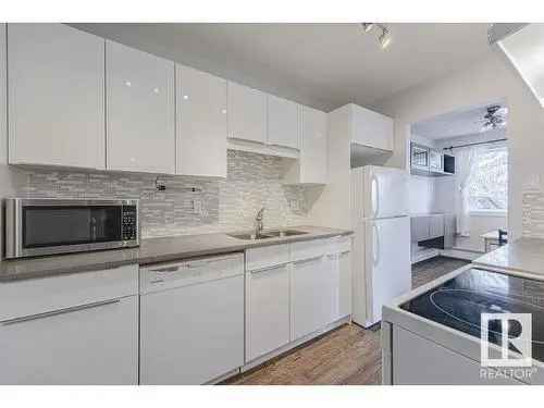 Condo for Sale in Garneau Edmonton with Private Balcony and Modern Kitchen