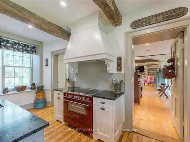 1868 Stone Farmhouse 77 Acres Updated Kitchen Fireplace